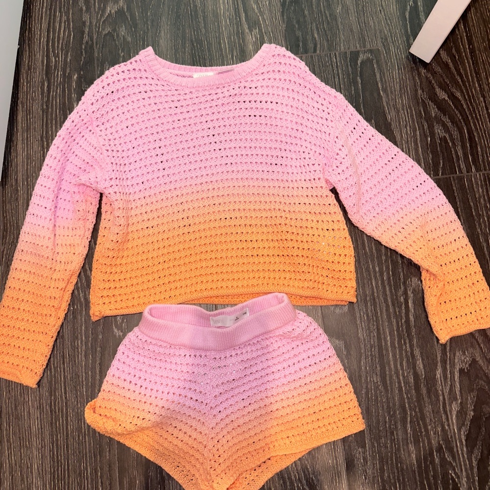 Zara Kids Pink and Orange Matching Set
